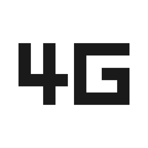 4g mobiledata sharp icon, sharp-cornered style, from Material Symbols
