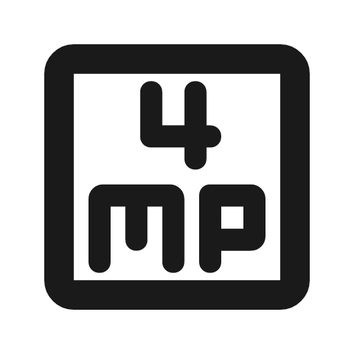 4mp outline rounded icon, rounded style, from Material Symbols