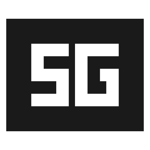 5g mobiledata badge sharp icon, sharp-cornered style, from Material Symbols
