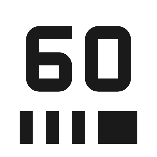 60fps select icon, solid style, from Material Symbols