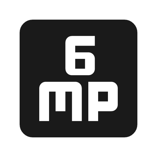 6mp icon, solid style, from Material Symbols