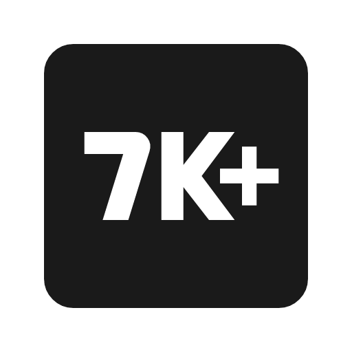 7k plus icon, solid style, from Material Symbols