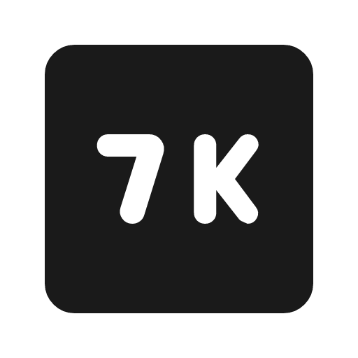7k rounded icon, rounded style, from Material Symbols