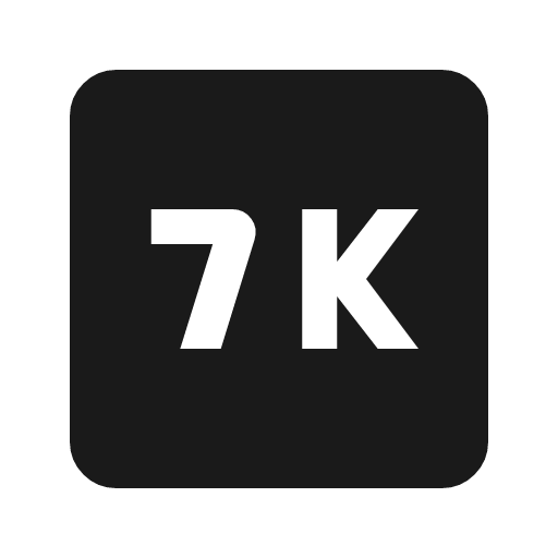7k icon, solid style, from Material Symbols