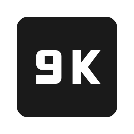 9k icon, solid style, from Material Symbols