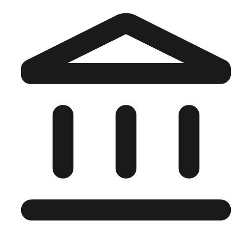 Account balance outline rounded icon, rounded style, from Material Symbols