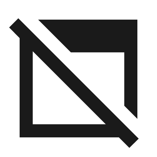 Ad off sharp icon, sharp-cornered style, from Material Symbols