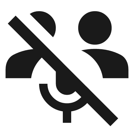 Adaptive audio mic off icon, solid style, from Material Symbols