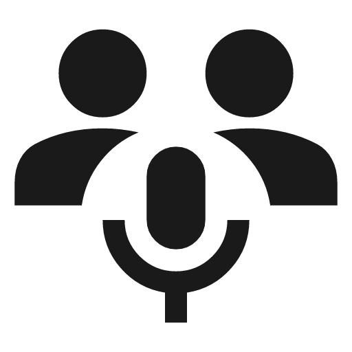Adaptive audio mic icon, solid style, from Material Symbols
