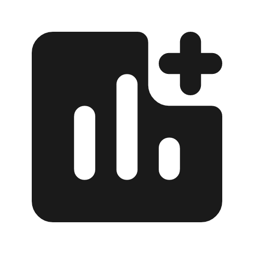 Add chart rounded icon, rounded style, from Material Symbols