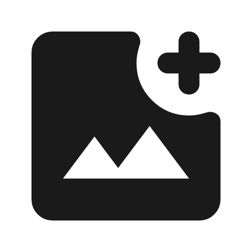 Add photo alternate rounded icon, rounded style, from Material Symbols