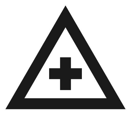 Add triangle outline icon, outline style, from Material Symbols
