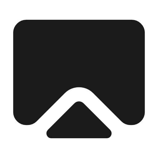 Airplay rounded icon, rounded style, from Material Symbols