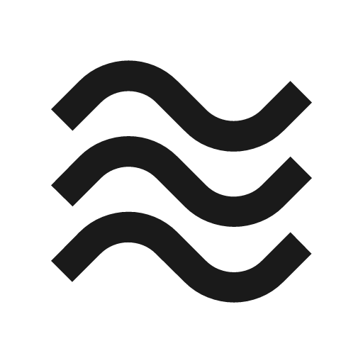 Airwave icon, solid style, from Material Symbols