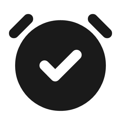 Alarm on rounded icon, rounded style, from Material Symbols