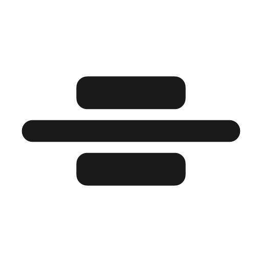 Align center rounded icon, rounded style, from Material Symbols