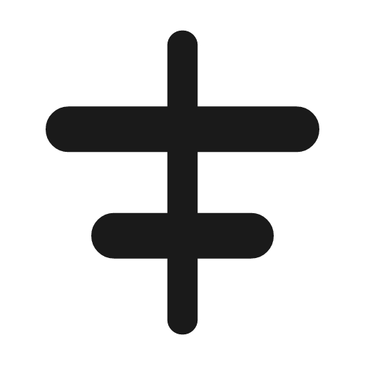 Align horizontal center rounded icon, rounded style, from Material Symbols