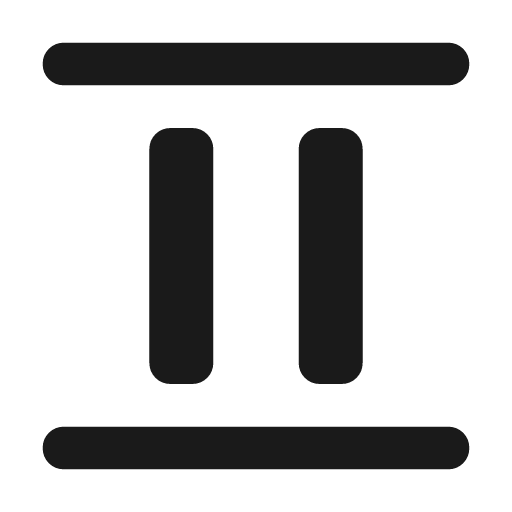 Align items stretch rounded icon, rounded style, from Material Symbols