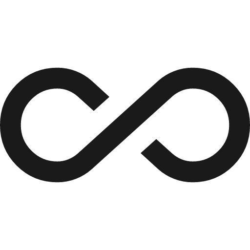 All inclusive icon, solid style, from Material Symbols
