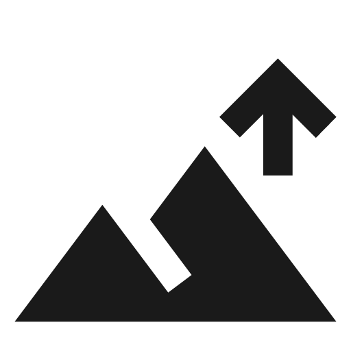 Altitude icon, solid style, from Material Symbols
