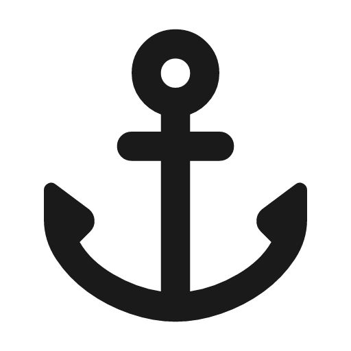 Anchor rounded icon, rounded style, from Material Symbols