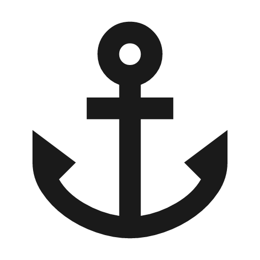 Anchor icon, solid style, from Material Symbols