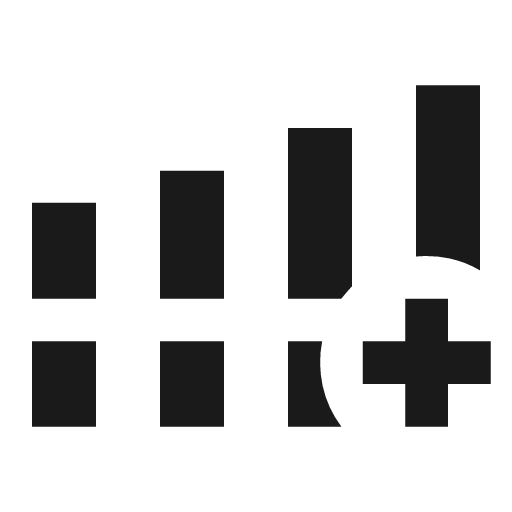 Android cell dual 4 bar plus icon, solid style, from Material Symbols