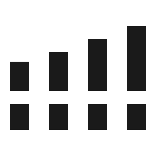 Android cell dual 4 bar icon, solid style, from Material Symbols