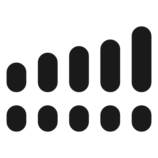 Android cell dual 5 bar rounded icon, rounded style, from Material Symbols