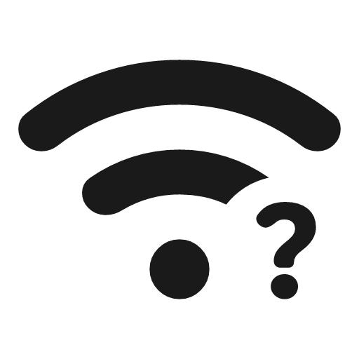 Android wifi 3 bar question rounded icon, rounded style, from Material Symbols