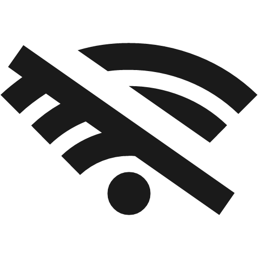Android wifi 4 bar off icon, solid style, from Material Symbols