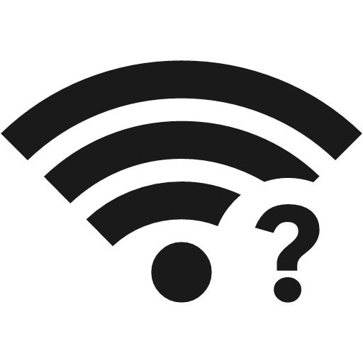 Android wifi 4 bar question icon, solid style, from Material Symbols