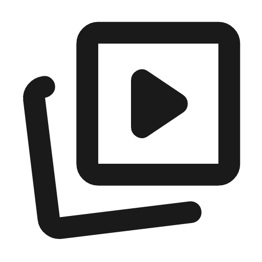 Animated images outline rounded icon, rounded style, from Material Symbols