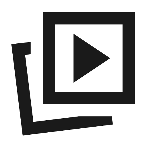 Animated images outline sharp icon, sharp-cornered style, from Material Symbols