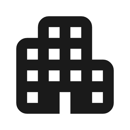 Apartment rounded icon, rounded style, from Material Symbols
