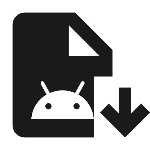 Apk install icon, solid style, from Material Symbols