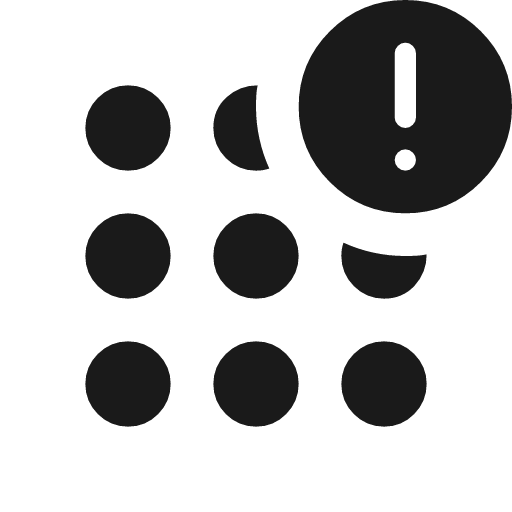 Apps outage rounded icon, rounded style, from Material Symbols