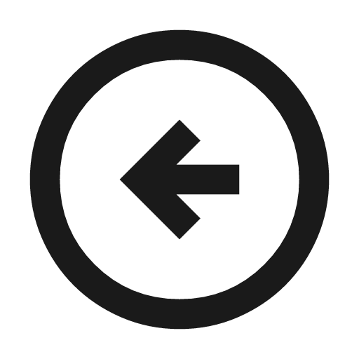Arrow circle left outline icon, outline style, from Material Symbols