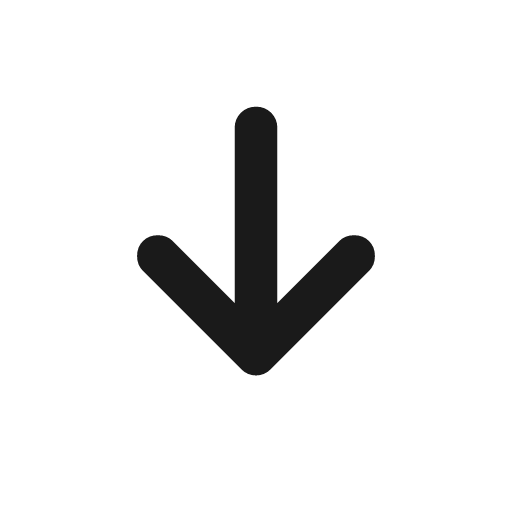 Arrow downward alt rounded icon, rounded style, from Material Symbols