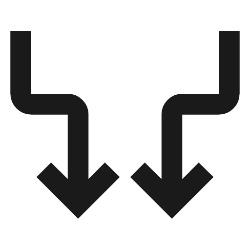 Arrow or edge icon, solid style, from Material Symbols