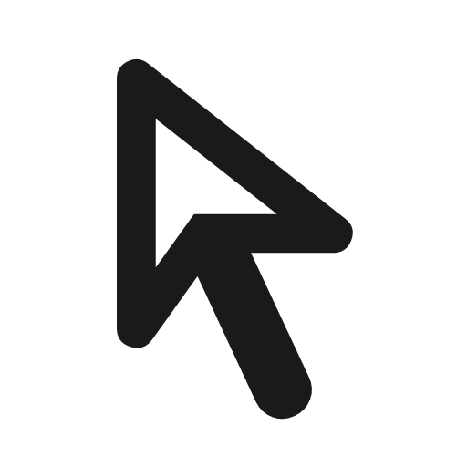 Arrow selector tool outline rounded icon, rounded style, from Material Symbols