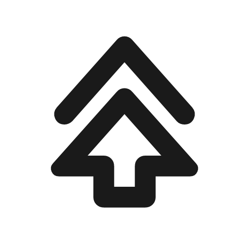 Arrow shape up stack outline rounded icon, rounded style, from Material Symbols