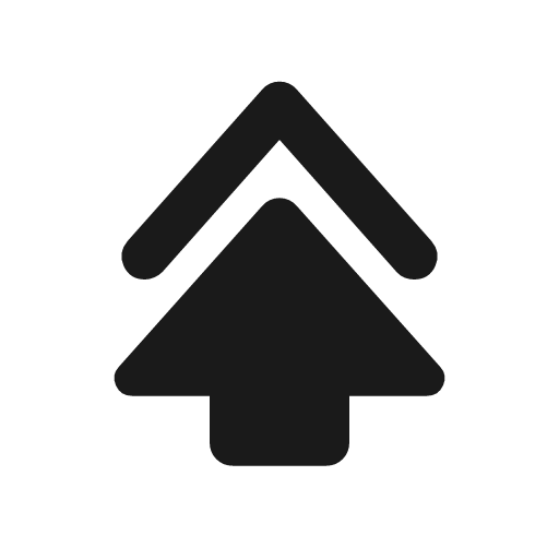 Arrow shape up stack rounded icon, rounded style, from Material Symbols