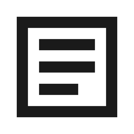 Article outline sharp icon, sharp-cornered style, from Material Symbols