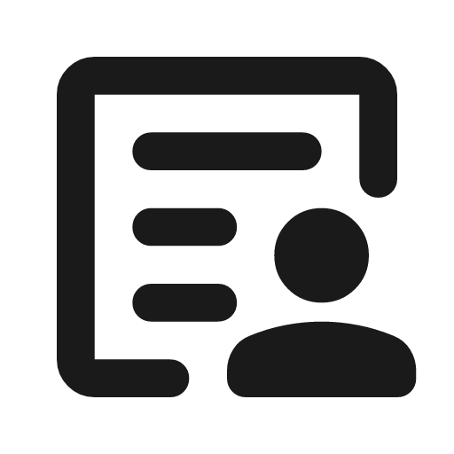 Article person outline rounded icon, rounded style, from Material Symbols