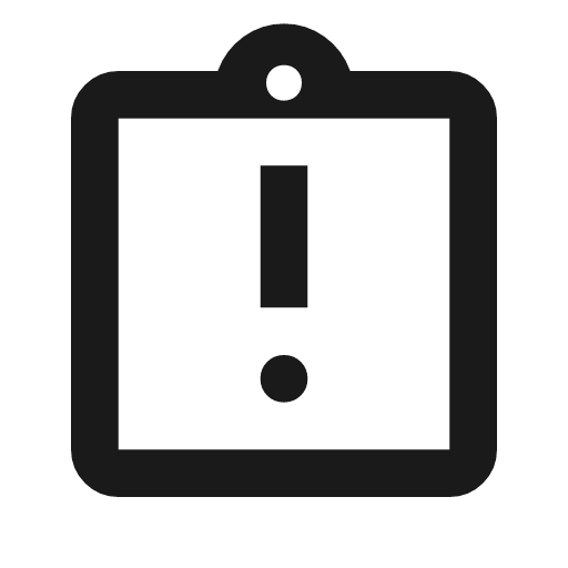 Assignment late outline icon, outline style, from Material Symbols