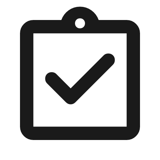 Assignment turned in outline rounded icon, rounded style, from Material Symbols