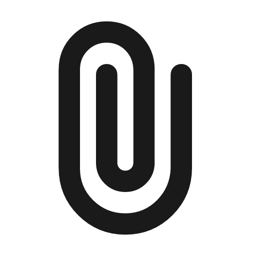 Attach file rounded icon, rounded style, from Material Symbols