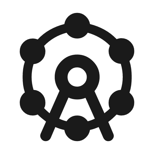 Attractions outline rounded icon, rounded style, from Material Symbols
