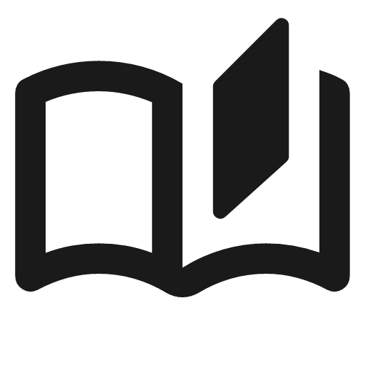 Auto stories outline rounded icon, rounded style, from Material Symbols